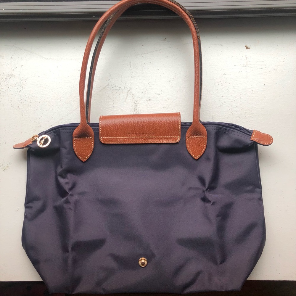Longchamp Le Pliage Medium Tote in Eggplant